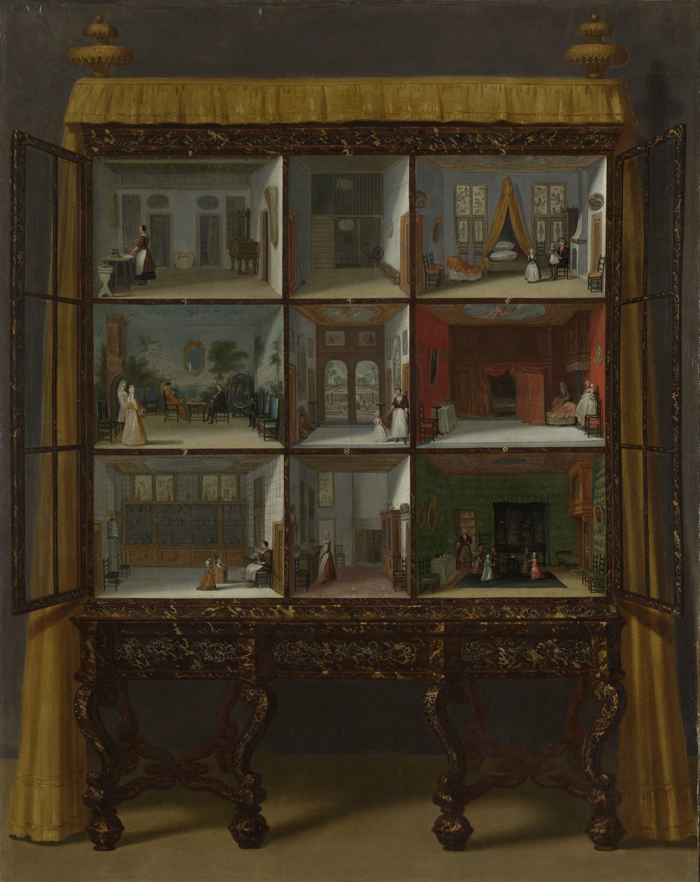 Petronella Oortmans dukkehus, c.1710 olie på lærred af Jacob Appel