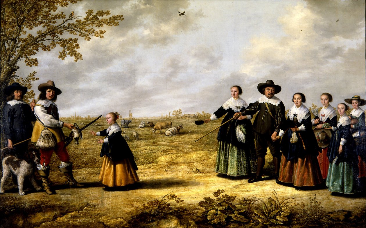 Portræt af en familie i et landskab af Jacob Gerritsz Cuyp
