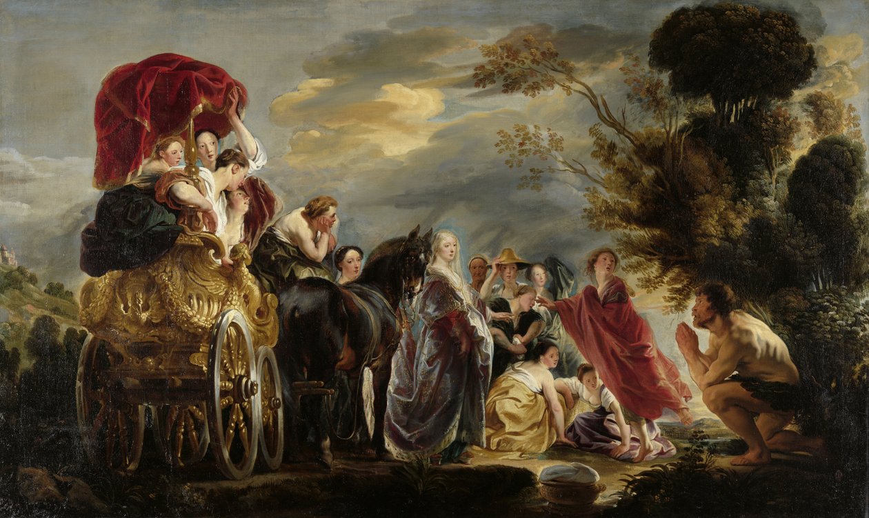 Mødet mellem Odysseus og Nausicaa af Jacob Jordaens