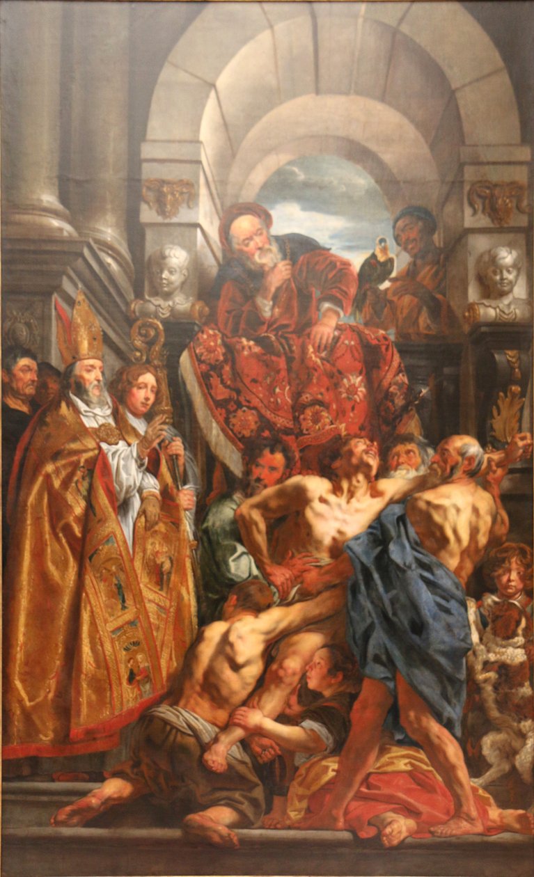 Sankt Martin helbreder en poddede af Jacob Jordaens
