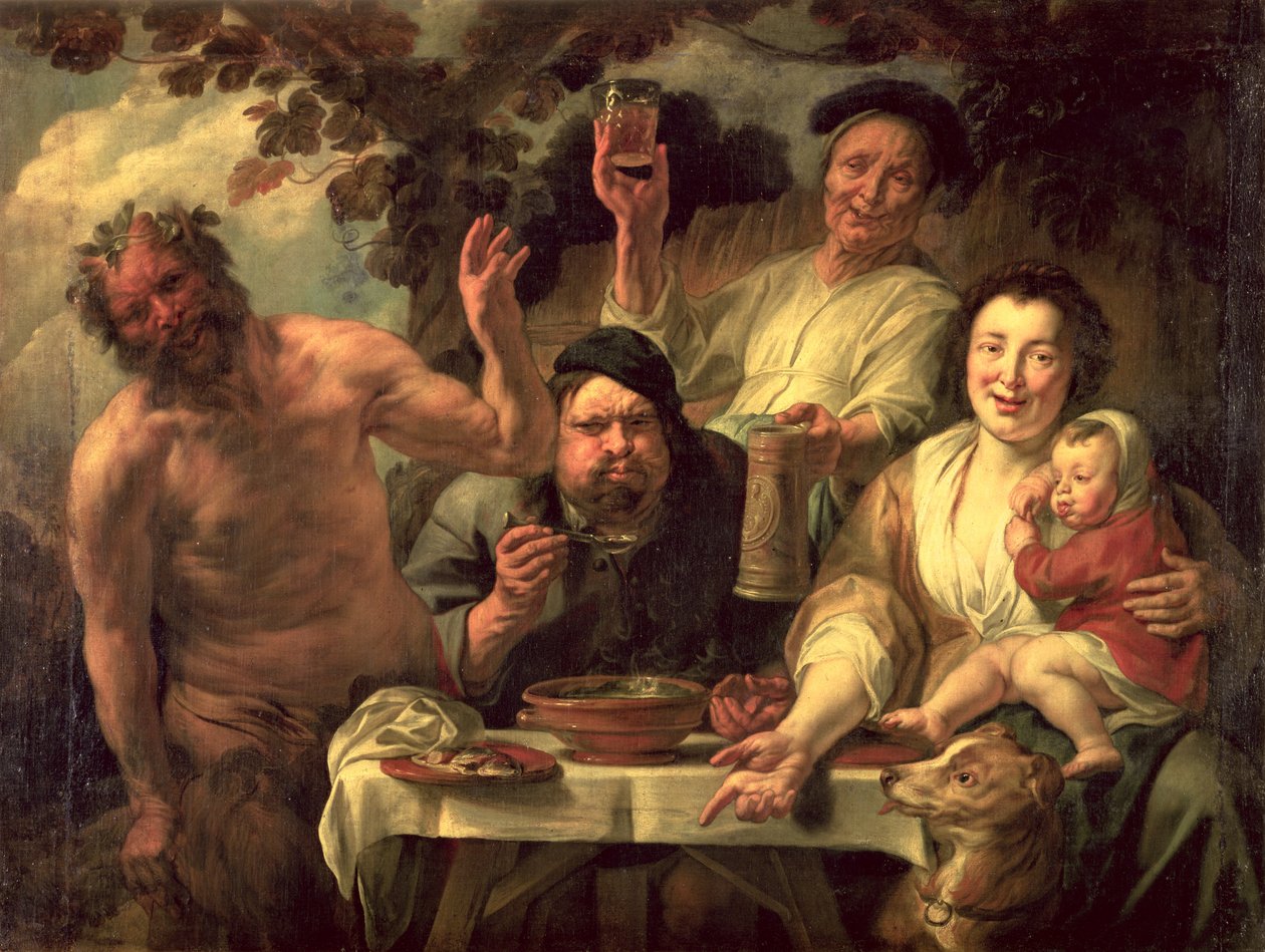 Satyren og bønderne af Jacob Jordaens