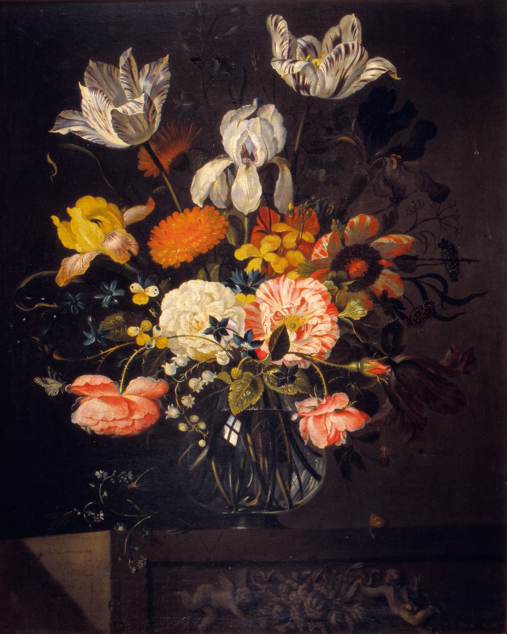 Stilleben med blomster af Jacob Marrel