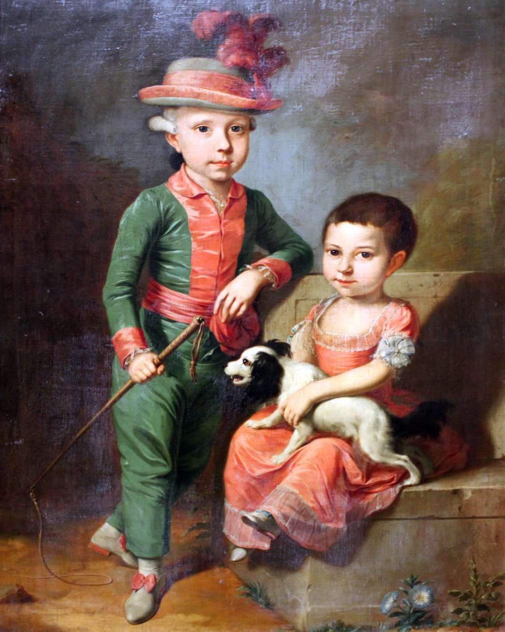Portræt af Johann Georg von Holzhausen (1771-1846) og hans søster Henriette (1773-1834) af Johann Jacob Tischbein