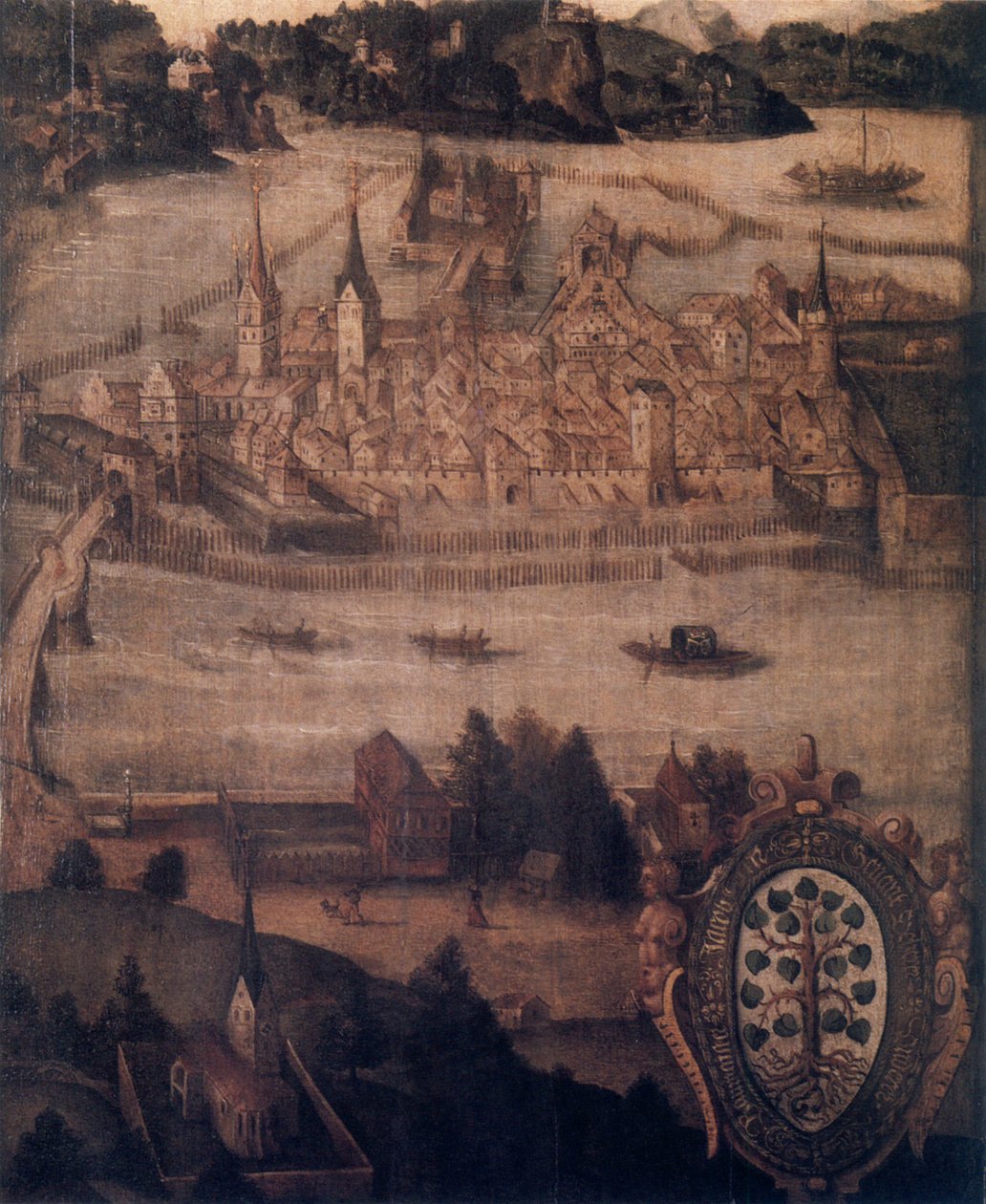 Udsigt over byen Lindau af Jacob U. M.