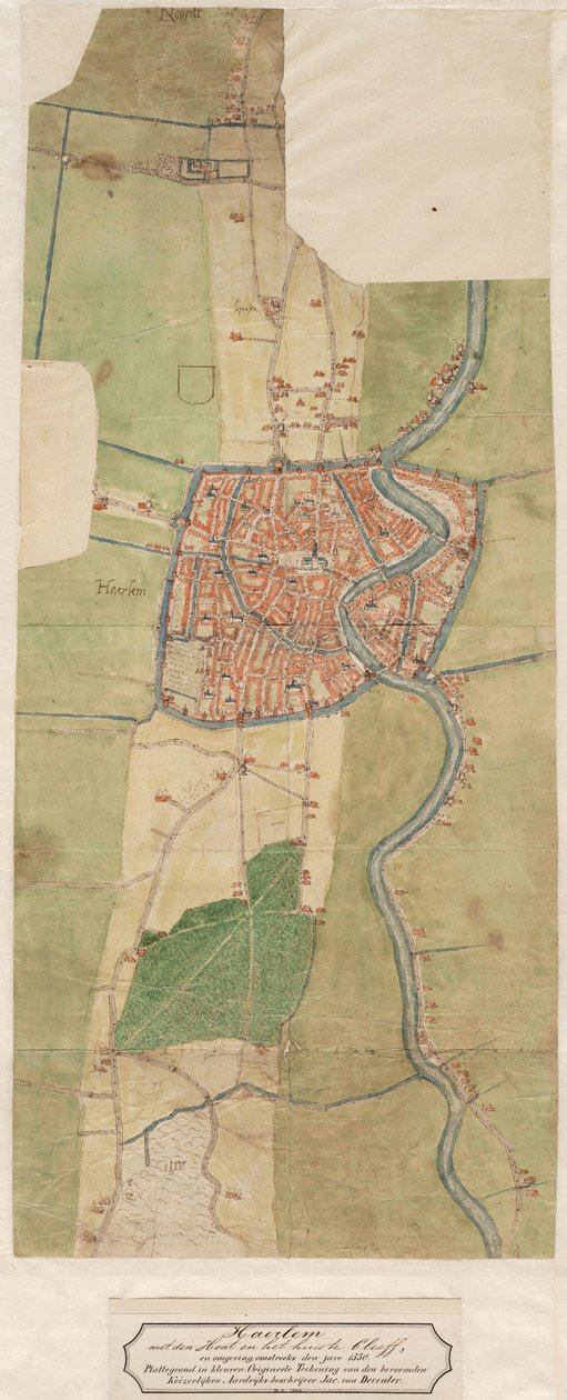 Kort over Haarlem af Jacob van Deventer