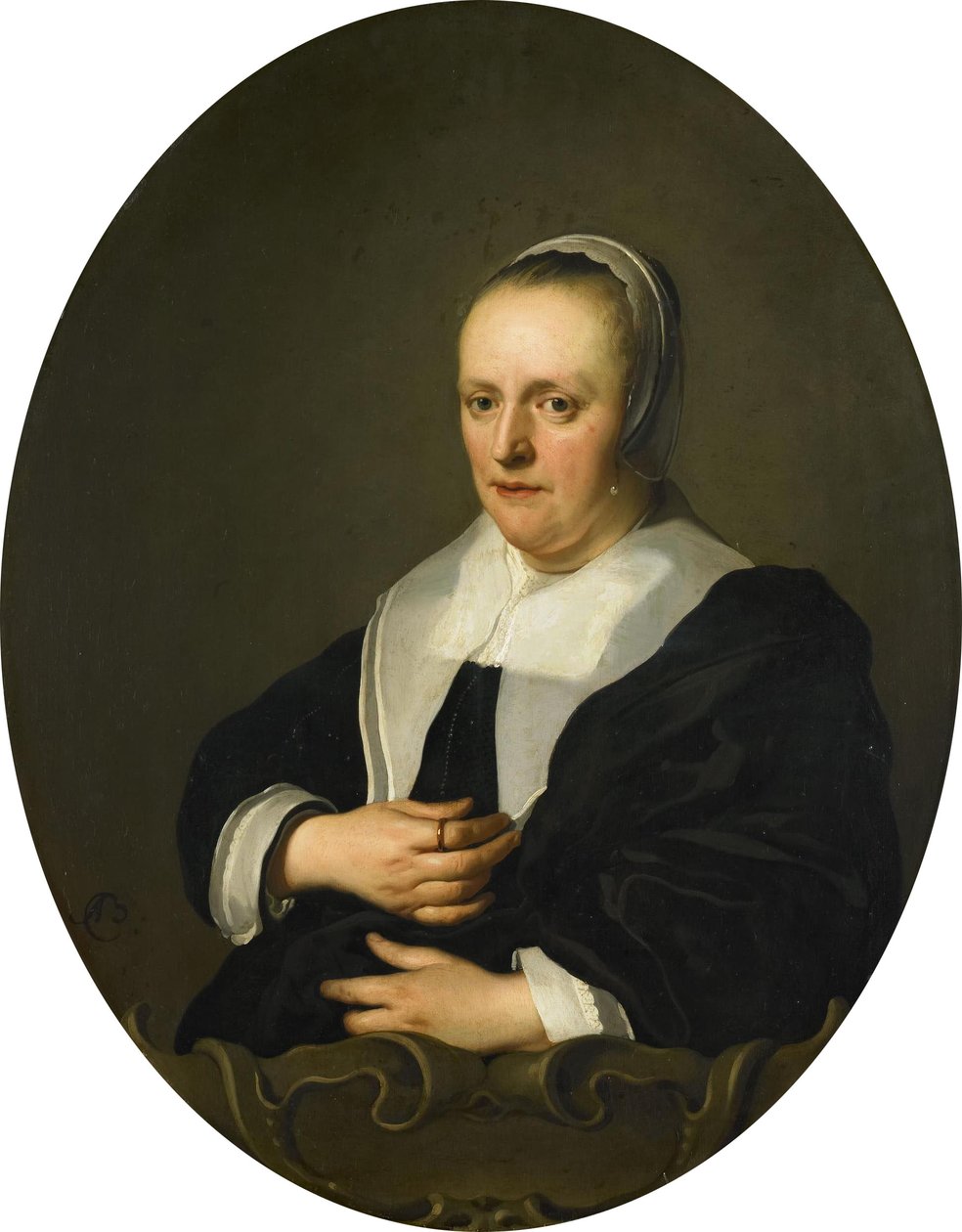Portræt af Sara de Bie af Jacob Adriaensz Backer
