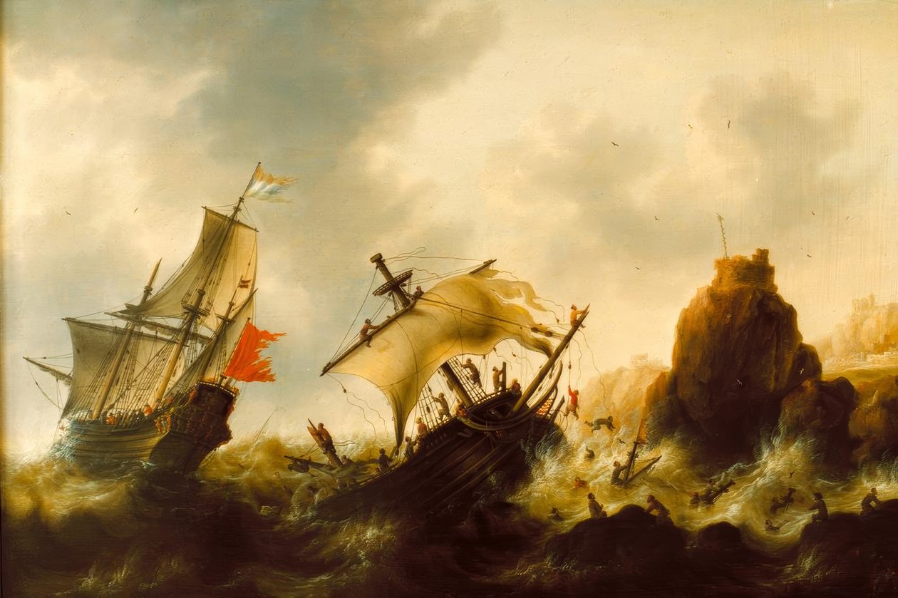 Forlis i en storm af Jacob Adriaensz Bellevois