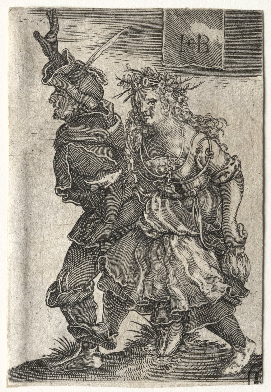Et dansende par bønder. af Jacob Binck