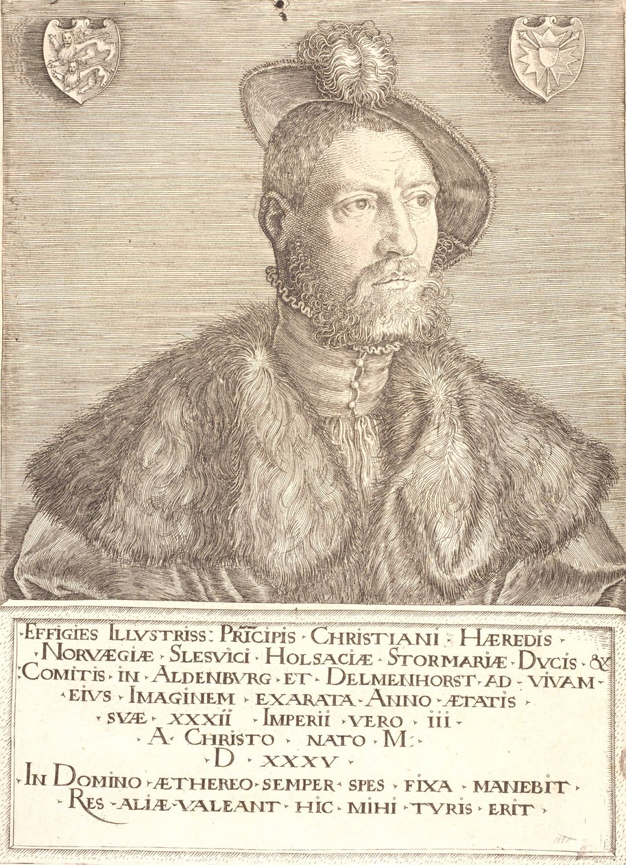 Portræt af Kong Christian III af Jacob Binck