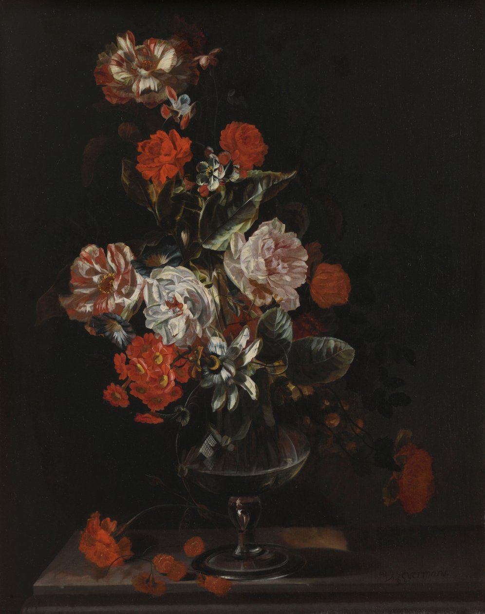 Stilleben med blomster af Jacob Campo Weyerman