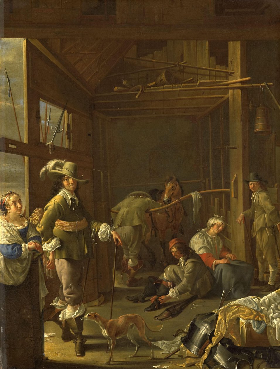 Soldater i en stald af Jacob Duck
