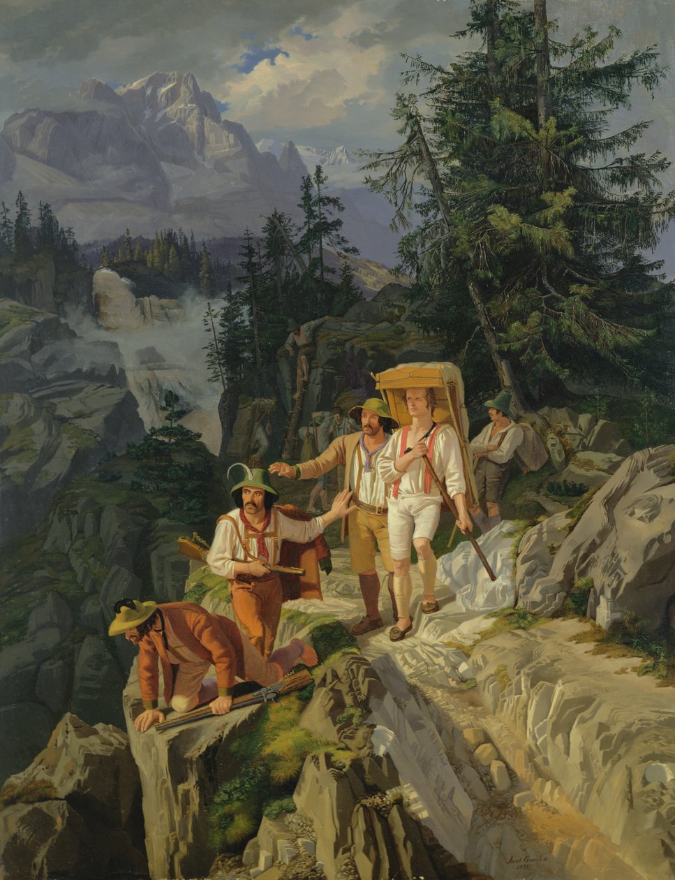 tyrolske smuglere, 1831 af Jacob Gensler