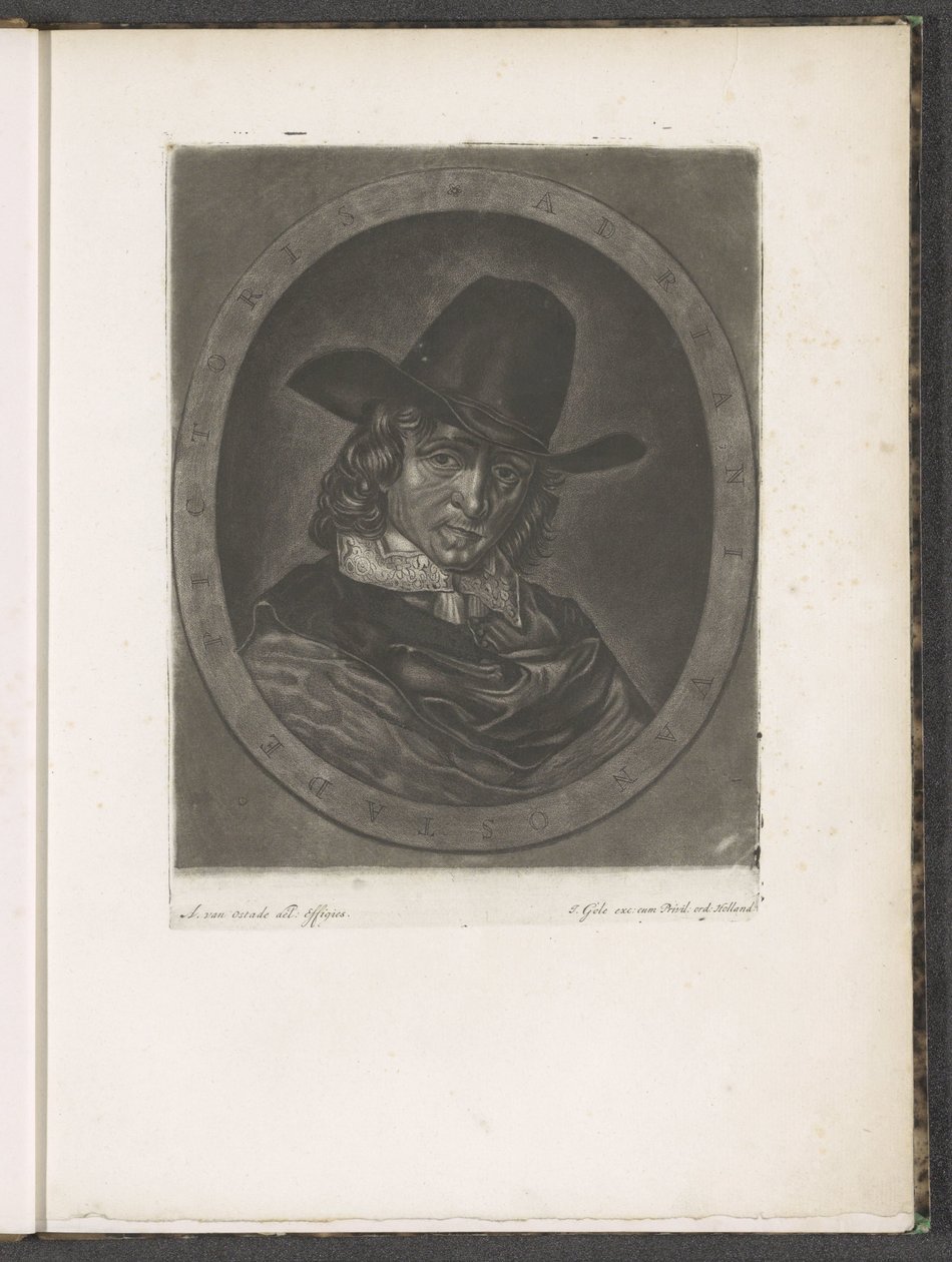 Portræt af Adriaen van Ostade af Jacob Gole