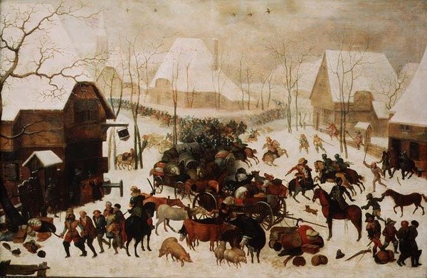 Kæmp i en landsby, 1605 af Jacob II Savery