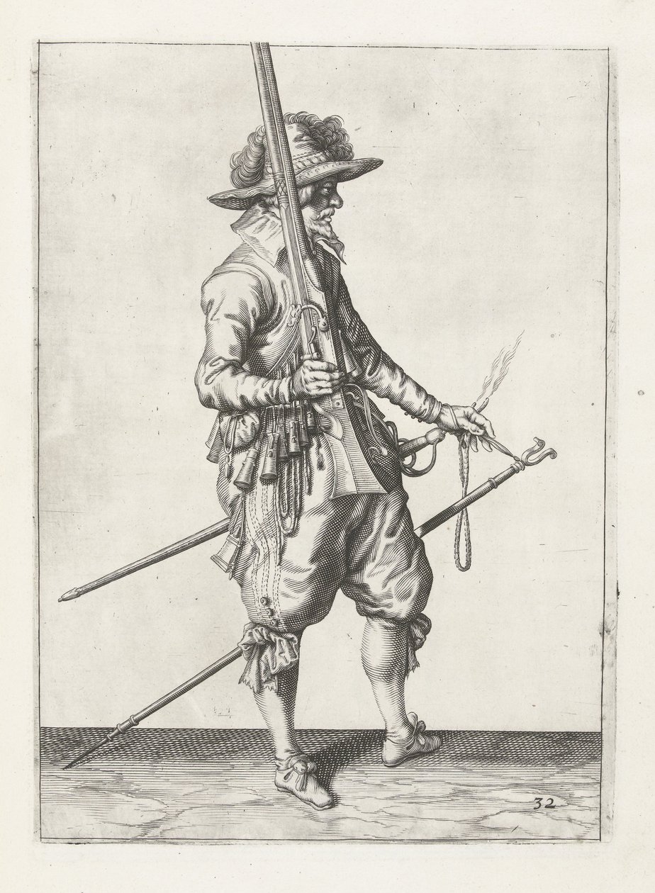Musketer, ca. 1600 af Jacob II de Gheyn