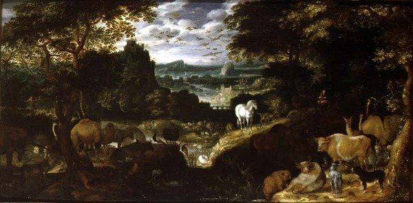Orpheus Charming the Animals, 1601 (panel) af Jacob I Savery