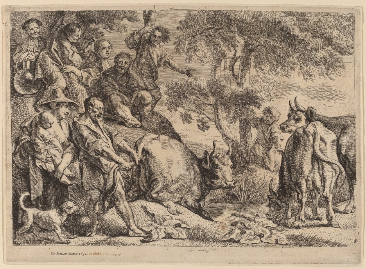 Cacus, der røver kvæget fra Hercules af Jacob Jordaens
