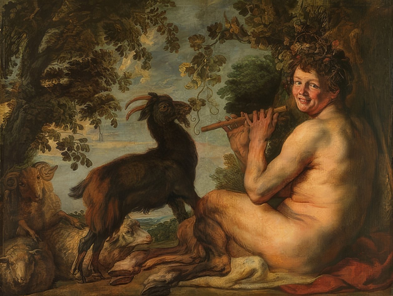 En Satyr. 1630-35 af Jacob Jordaens