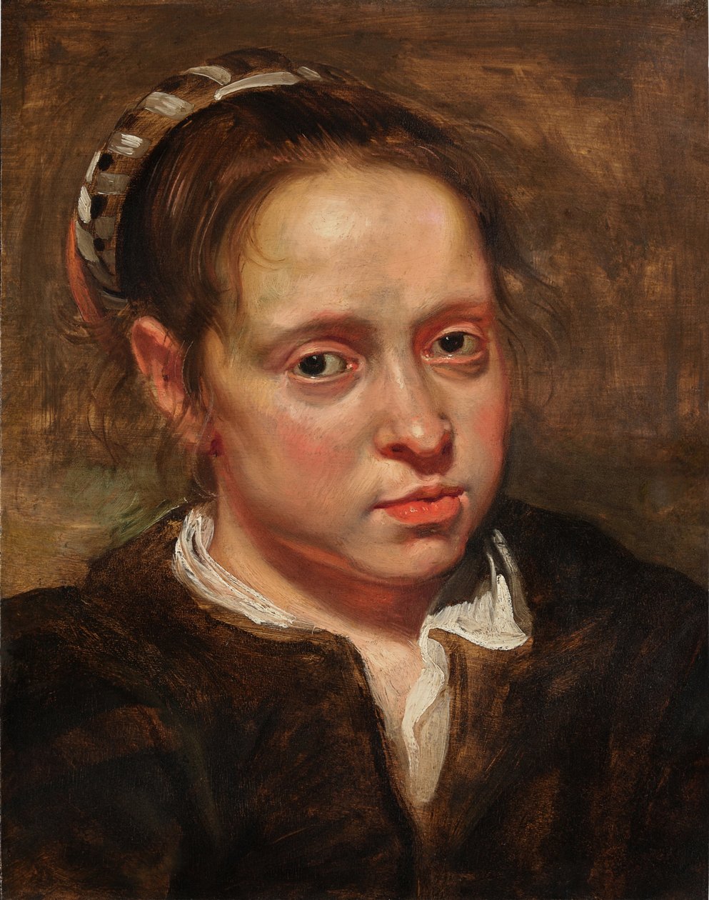 Hovedstudie af en ung kvinde af Jacob Jordaens