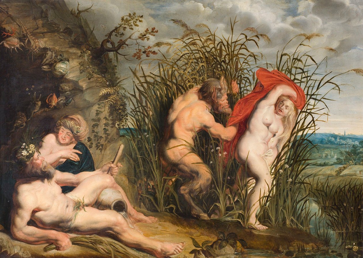 Pan og Syrinx. af Jacob Jordaens