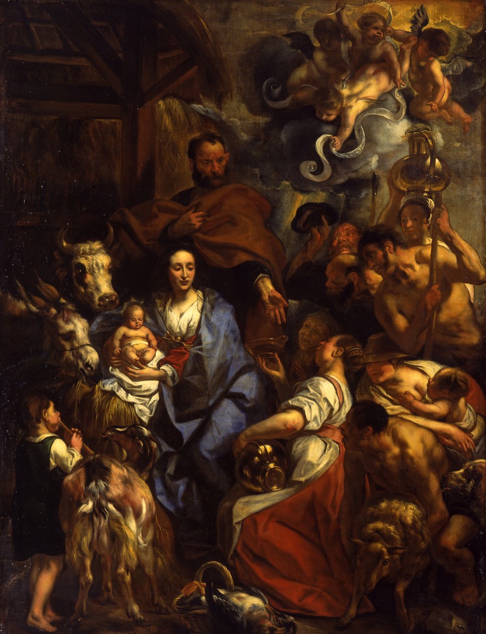 Hyrdernes tilbedelse af Jacob Jordaens