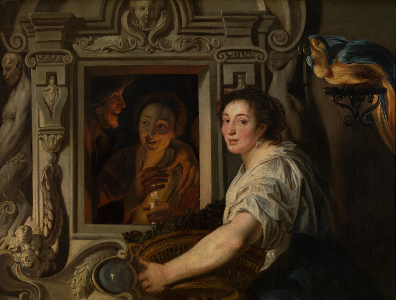 Frugtsælgeren (olie) af Jacob Jordaens