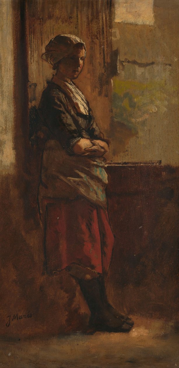 Pige ved en døråbning. af Jacob Maris