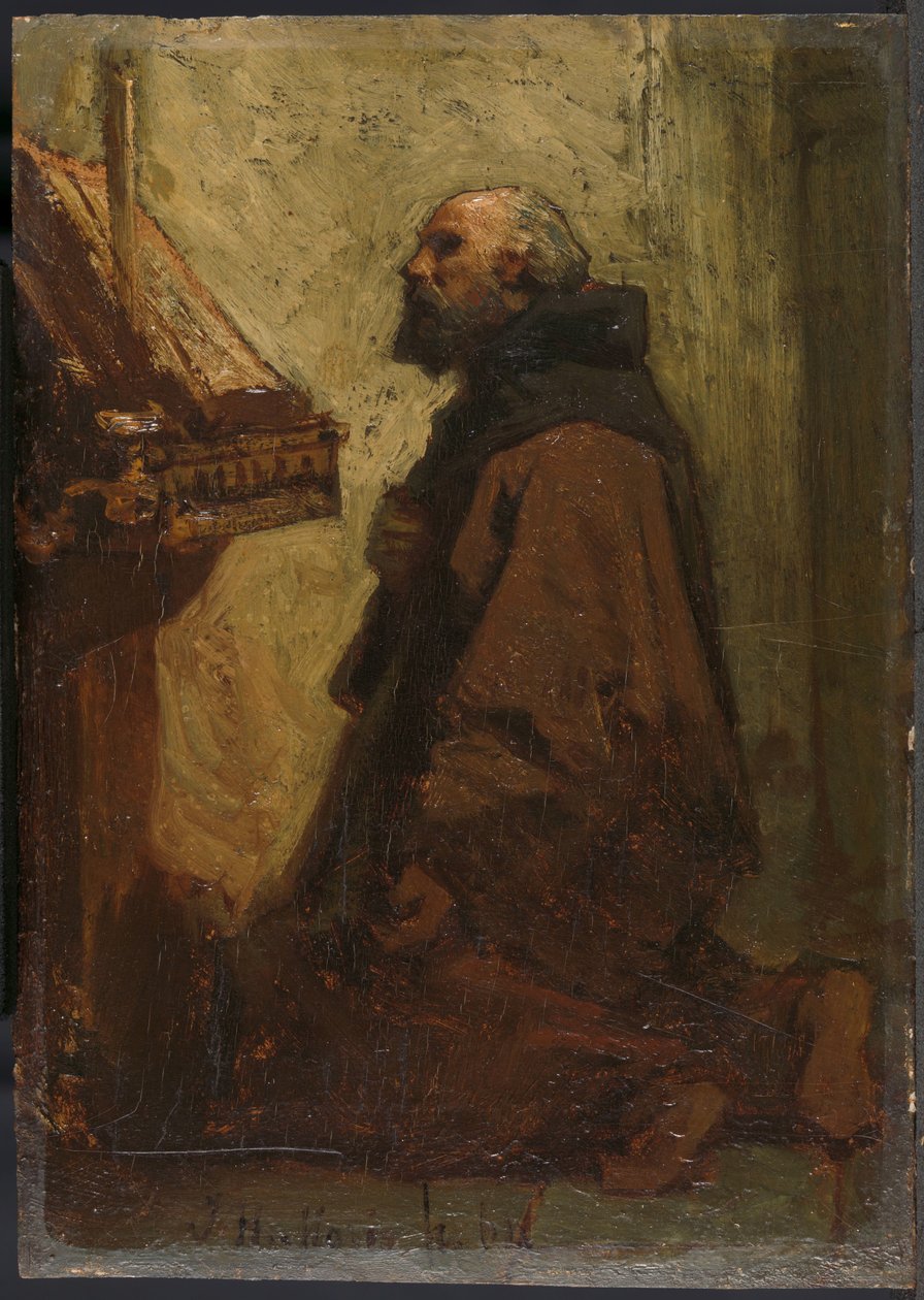 Praying Monk (munk ved sine andagter) af Jacob Maris