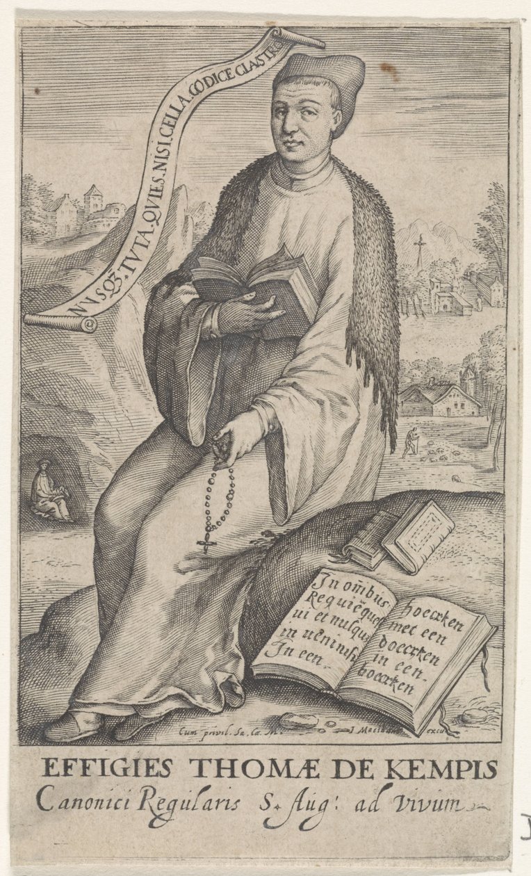 Portret van Thomas i Kempis af Jacob Matham (attributed to)