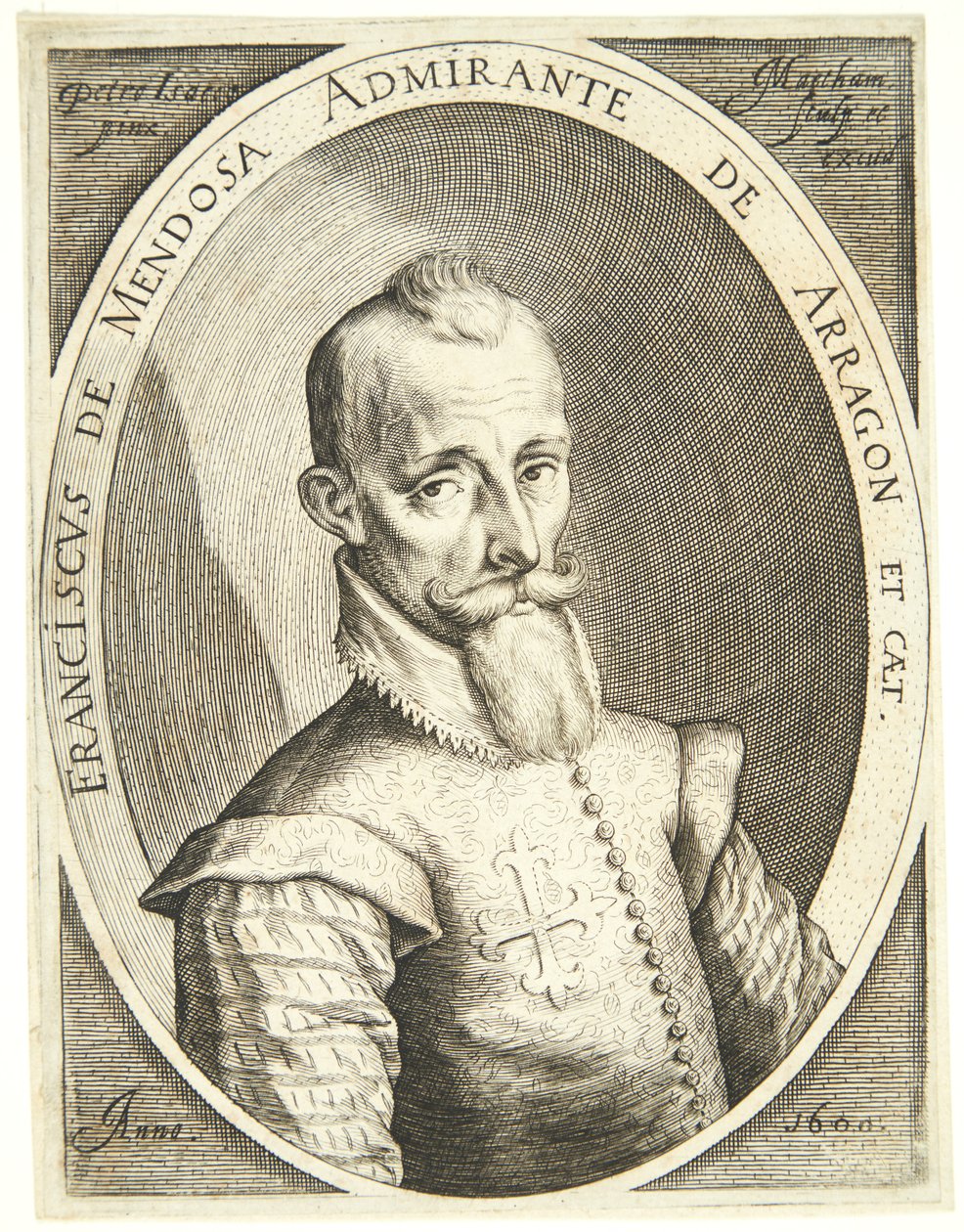 Portræt af Francisco Mendoza af Jacob Matham