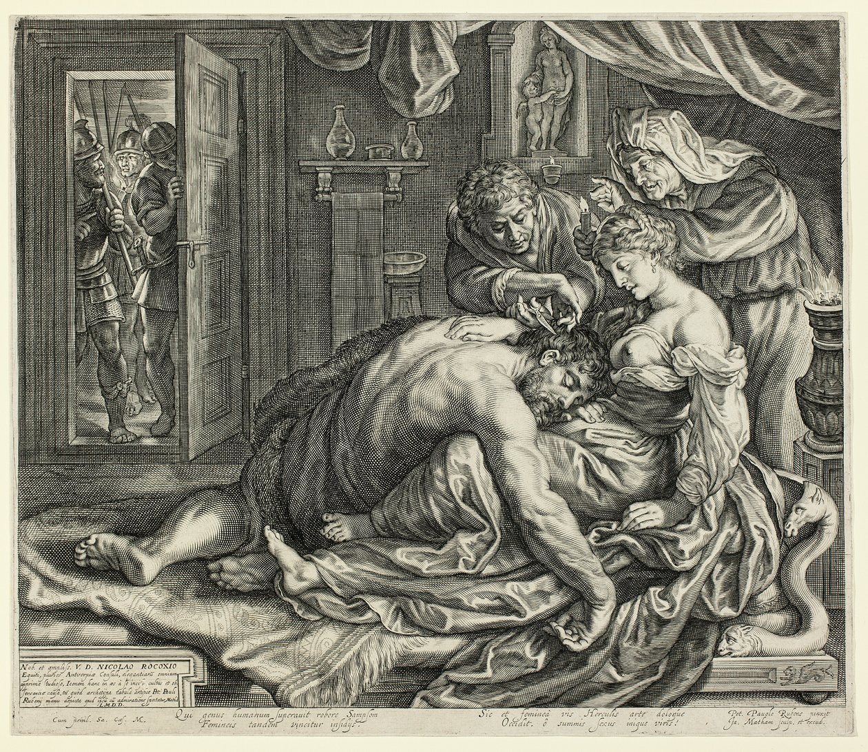 Samson og Delila af Jacob Matham