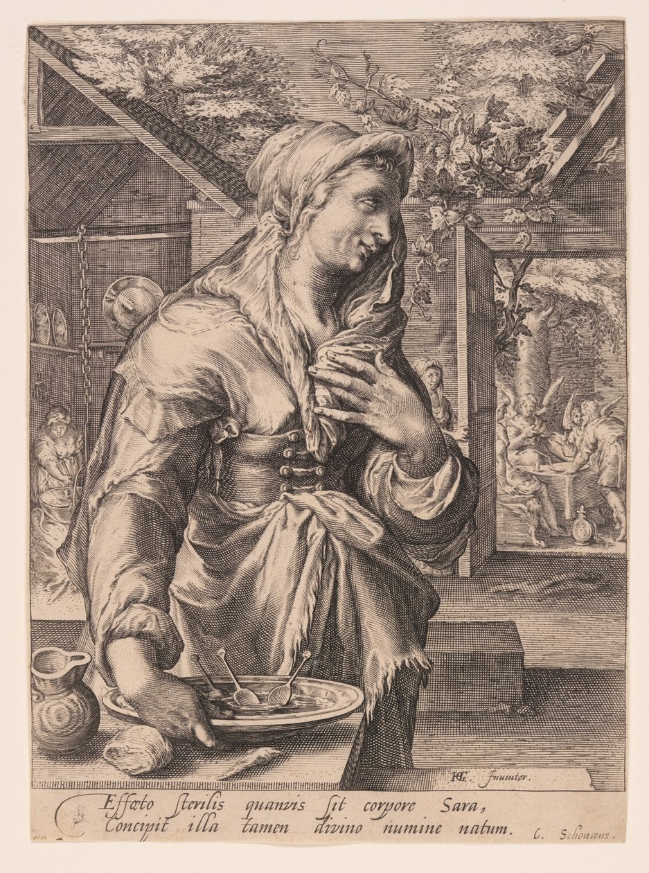 Sarah, fra Patriarkernes koner af Jacob Matham