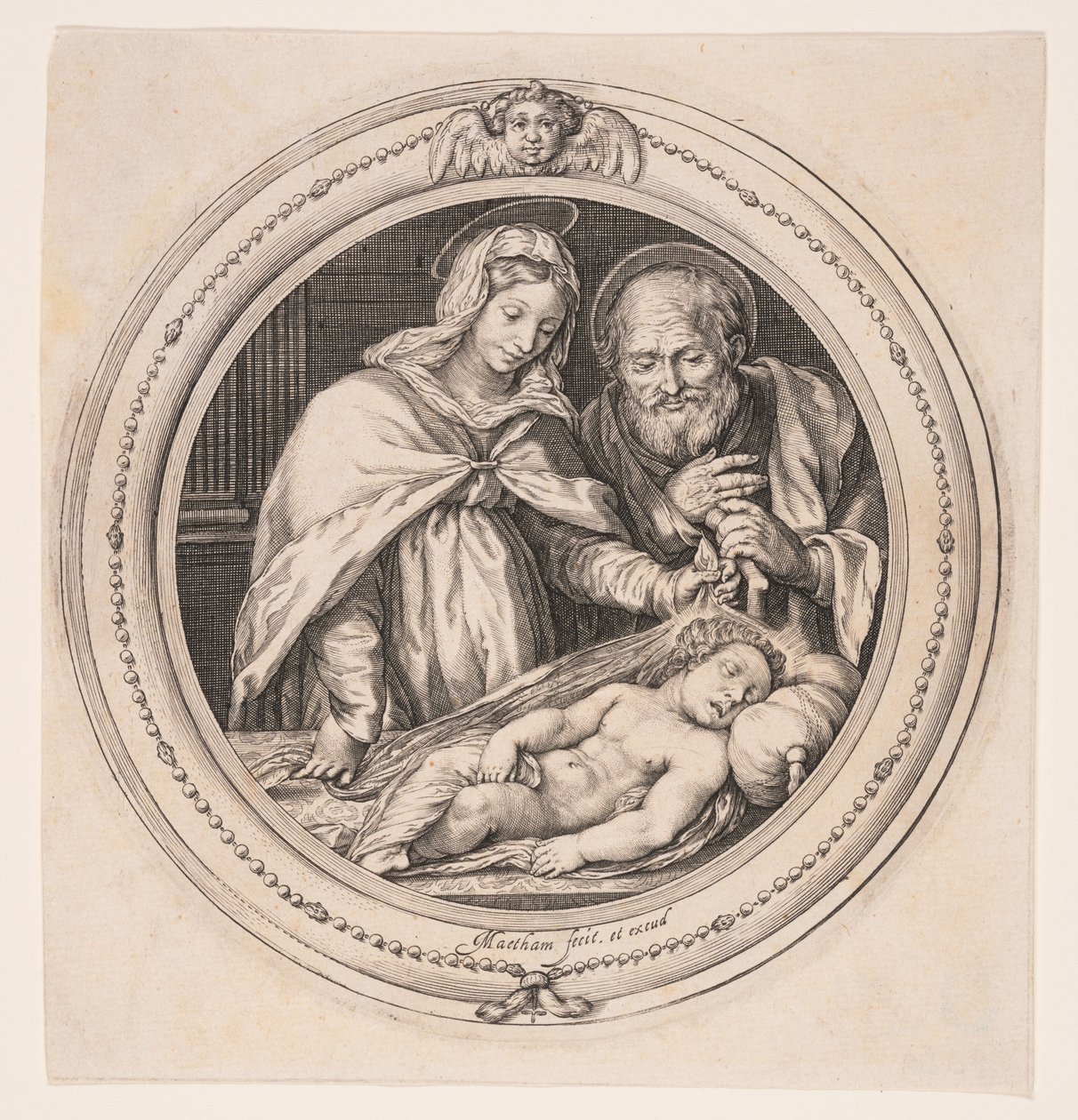 Den hellige familie af Jacob Matham