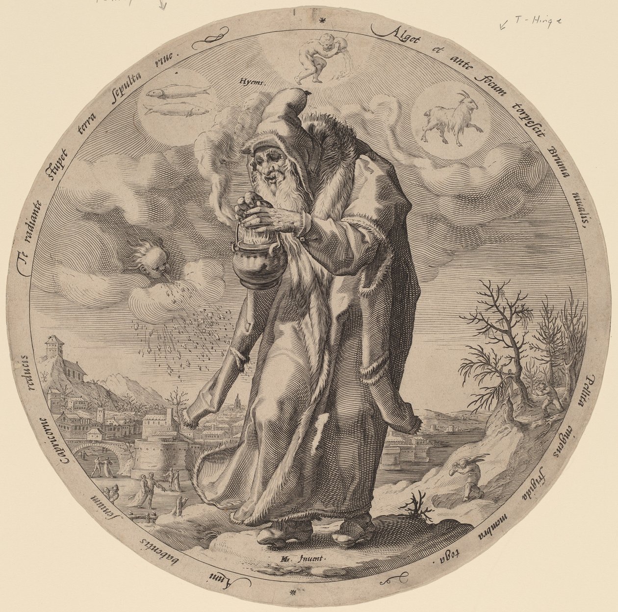 Vinter af Jacob Matham after Hendrik Goltzius