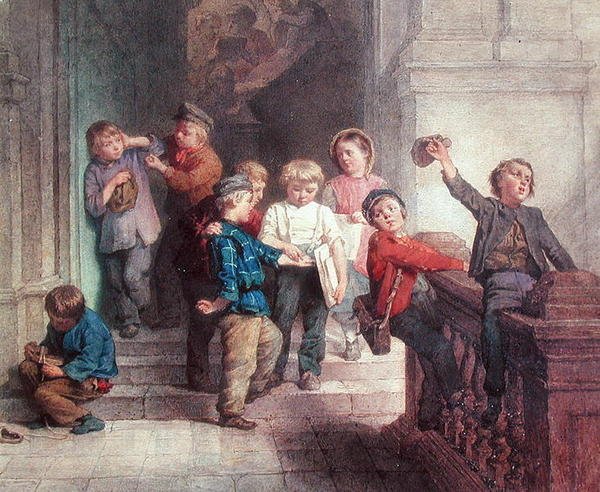 Leg udenfor skolestuen af Jacob Spoel
