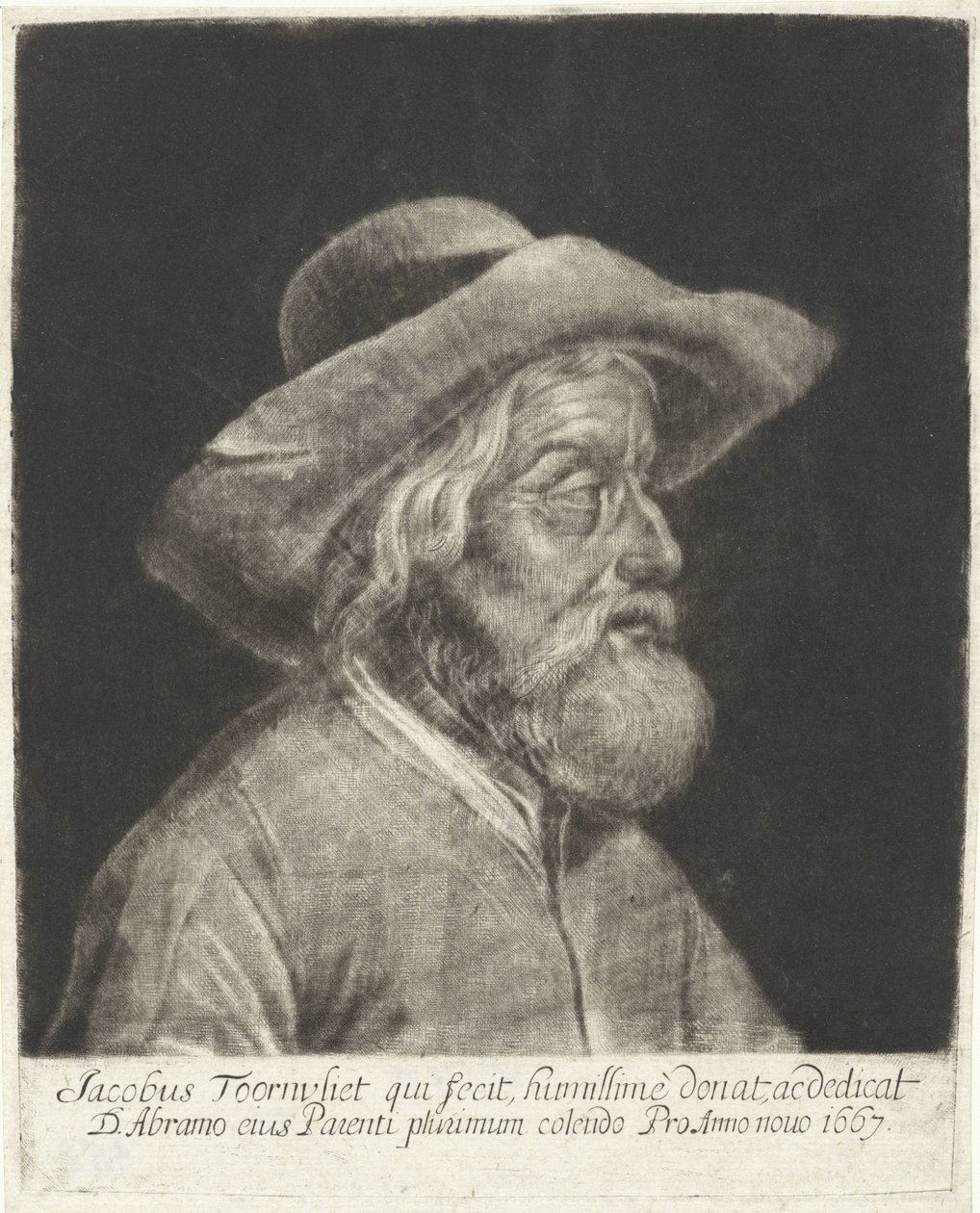 Portræt af Abraham Toorenvliet af Jacob Toorenvliet