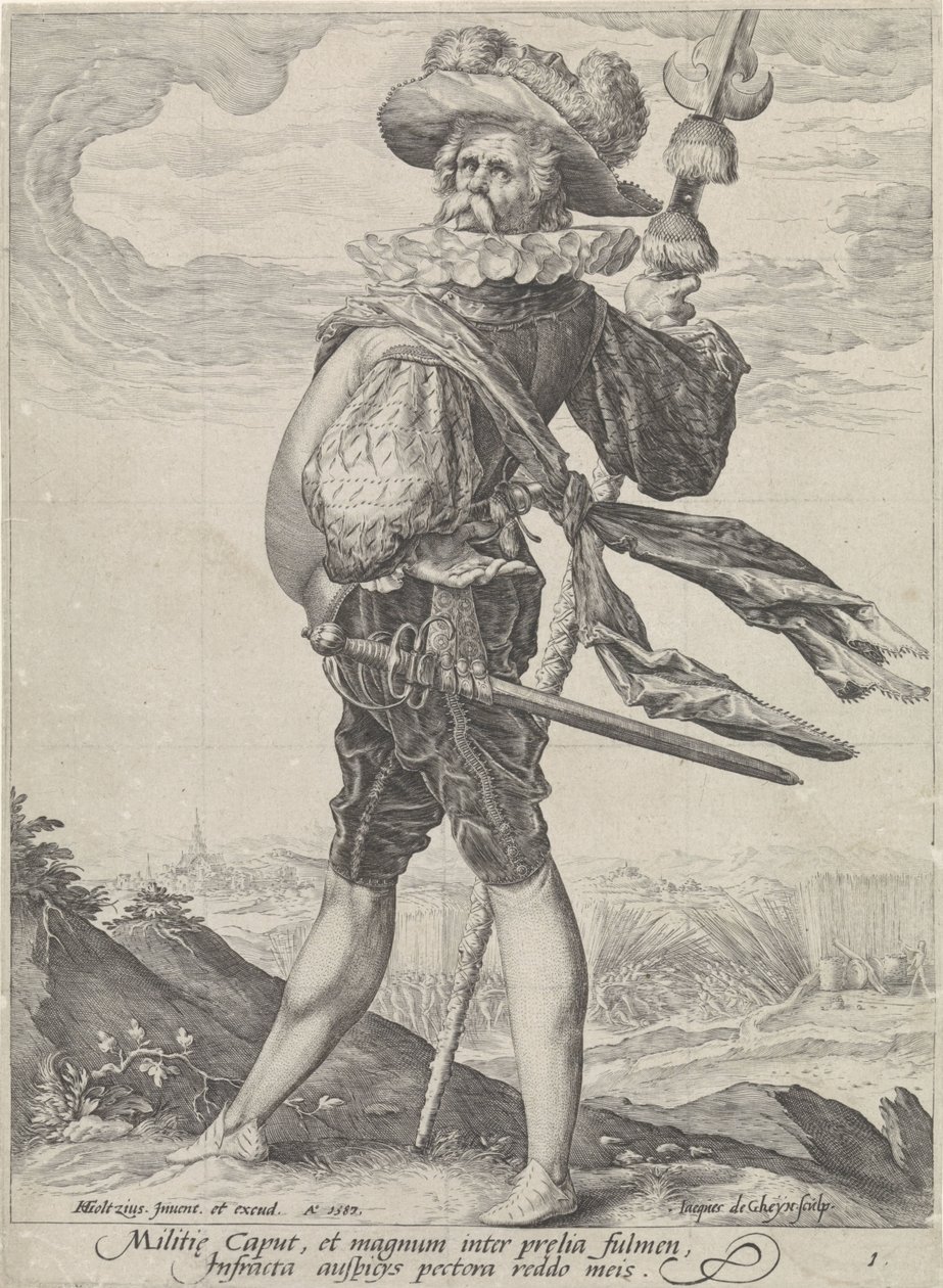 Oberst Officerer og soldater (serietitel) af Jacob de Gheyn (II)