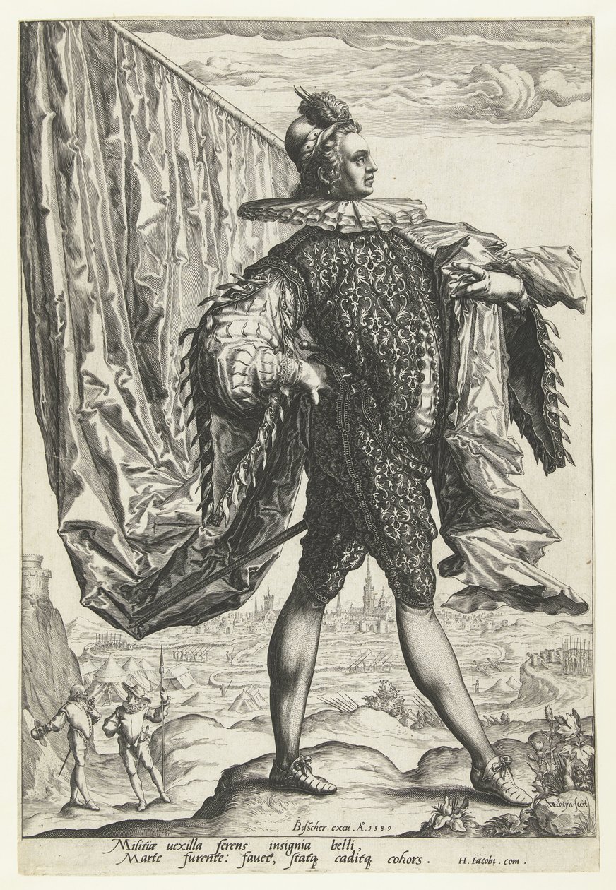 Officerer i Peascod dubletter Vaandrig af Jacob de Gheyn (II)