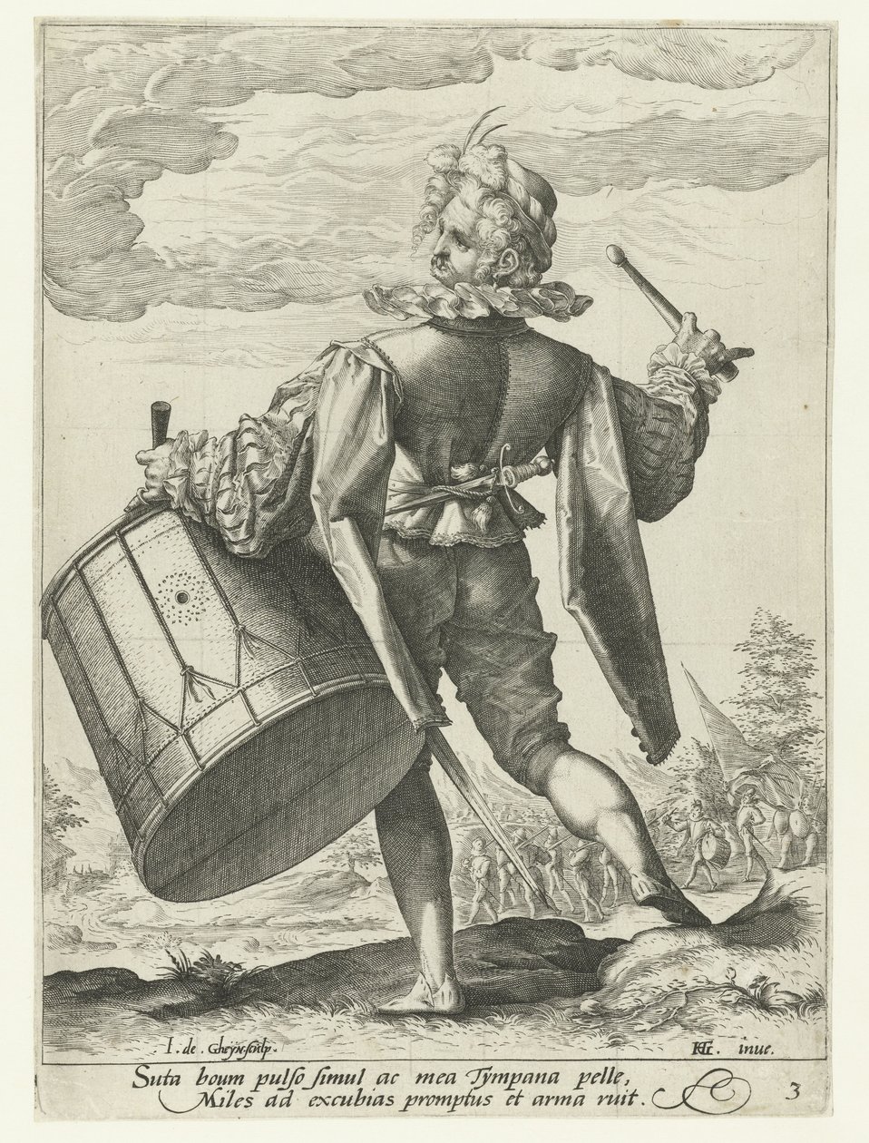 Trommeslager Officerer og soldater (serietitel) af Jacob de Gheyn (II)