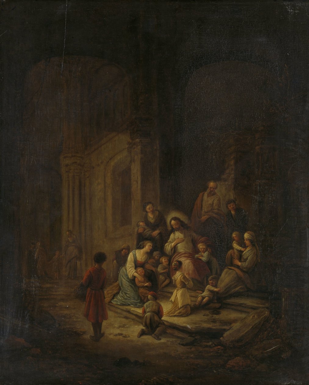 Kristus velsigner de små børn af Jacob de Wet (I)