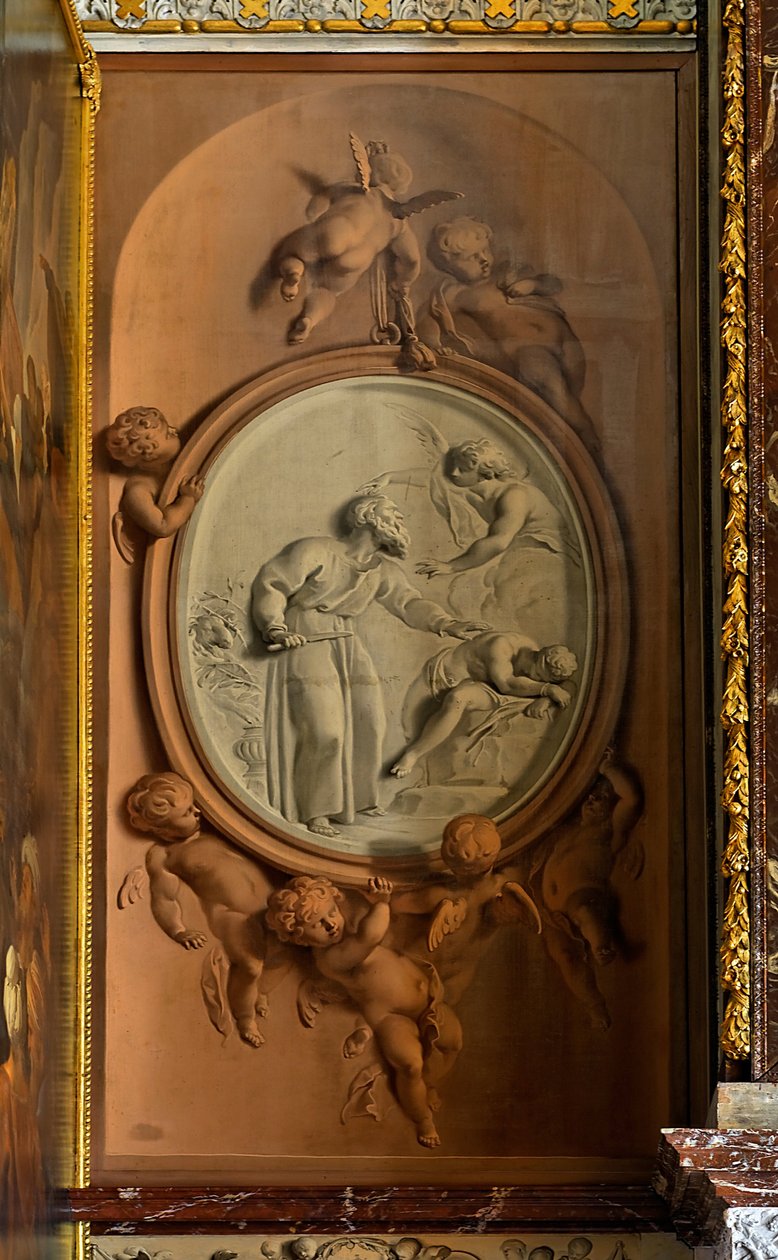 Abraham ofrede sin søn Isak af Jacob de Wit