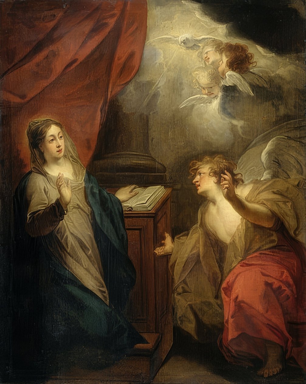 Bebudelse til Maria. 1723 af Jacob de Wit