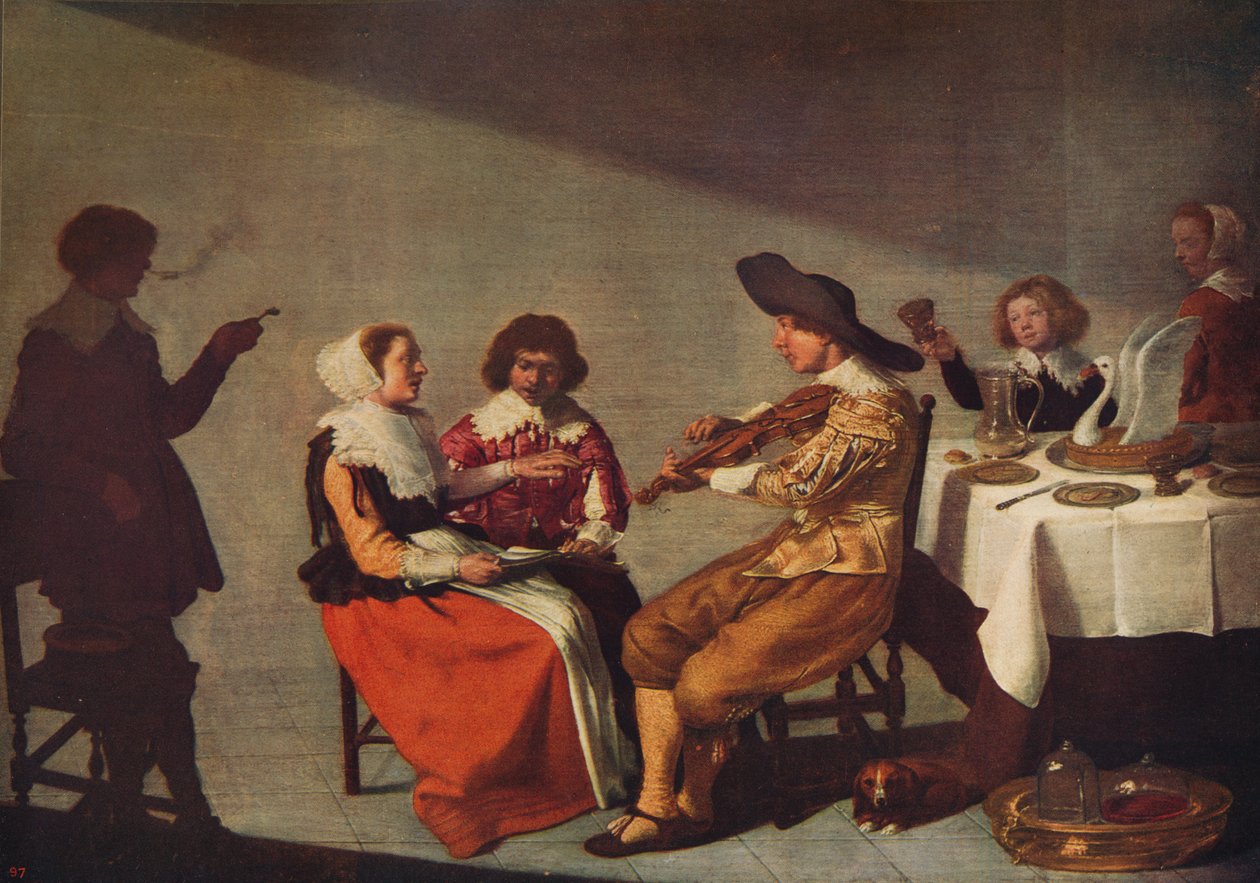 En musikalsk fest, 1631, c1915 af Jacob van Velsen