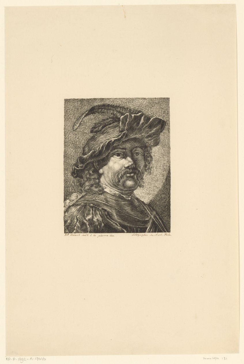 Selvportræt af Rembrandt af Jacobus Adrianus Weiland