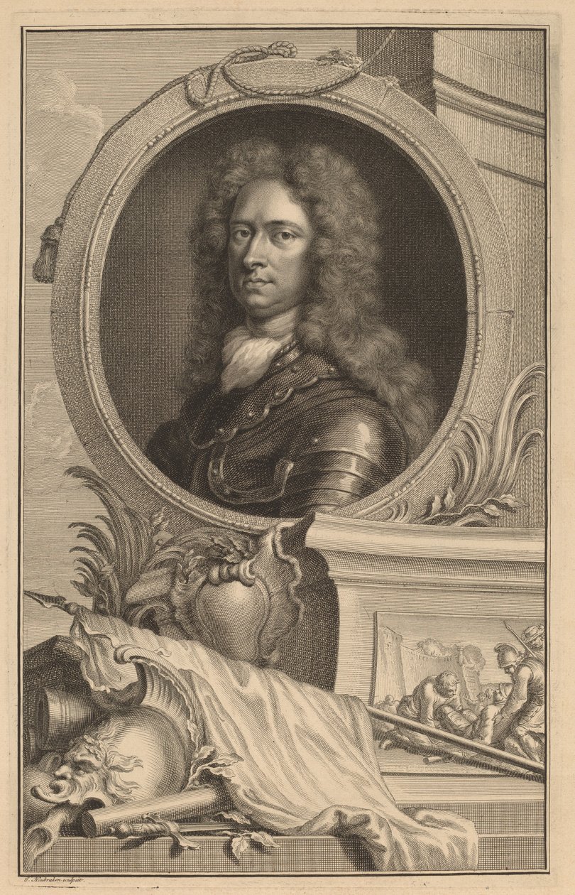 Portræt af en gentleman af Jacobus Houbraken