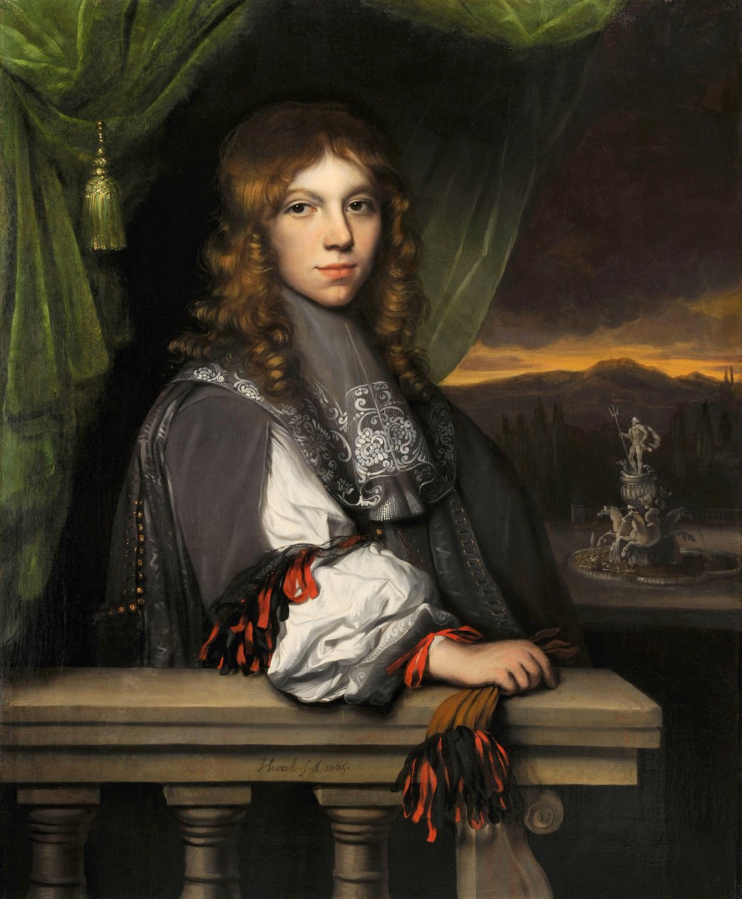 Portræt af Mattheus van den Broucke af Jacobus Leveck