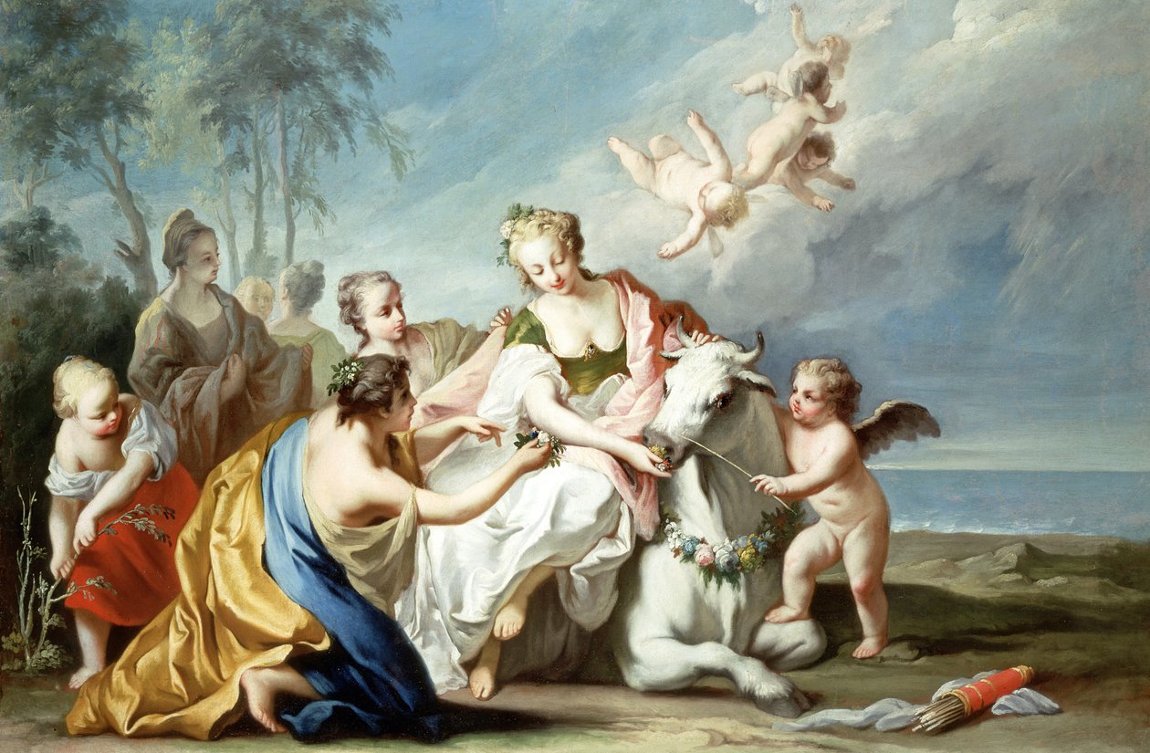 Europas voldtægt af Jacopo Amigoni