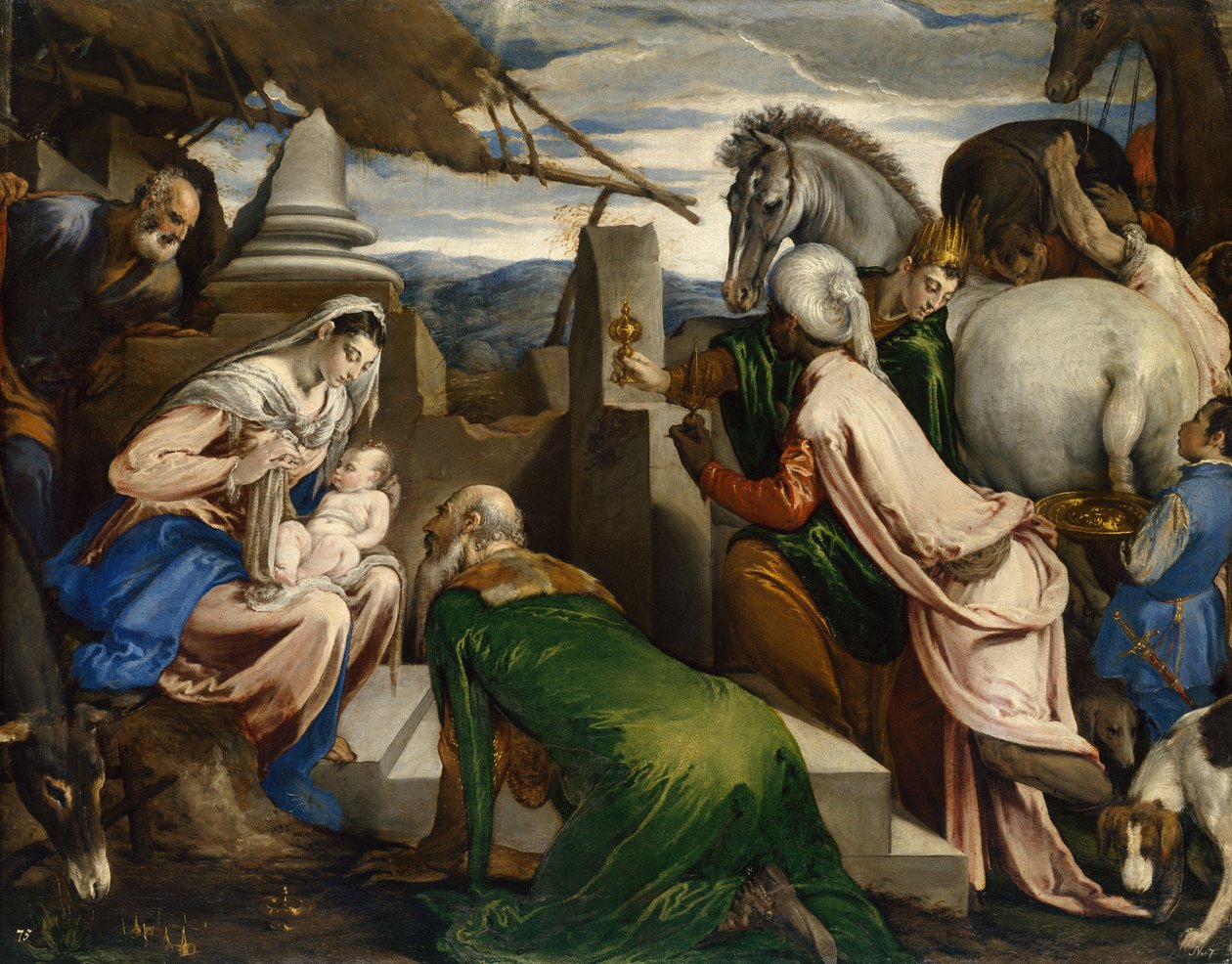 Tilbedelse af magi af Jacopo Bassano