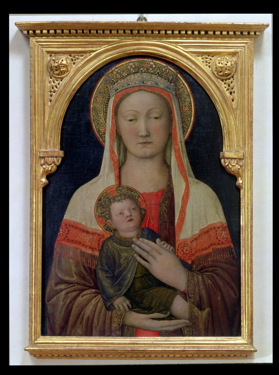 Madonna og barn (tempera på panel) af Jacopo Bellini