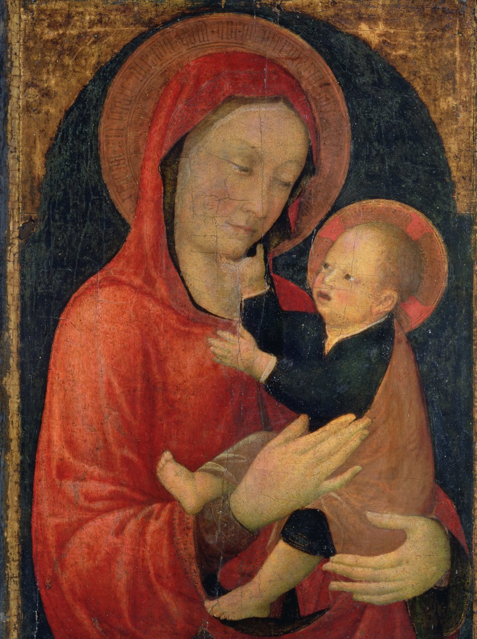 Madonna og barn (tempera på panel) af Jacopo Bellini